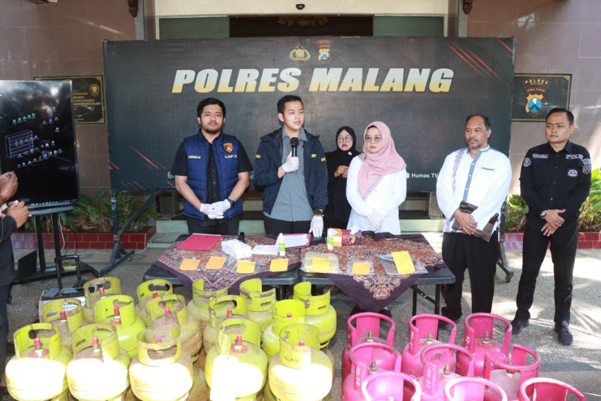 Polres Malang Sita Barang Bukti Kasus LPG Ilegal