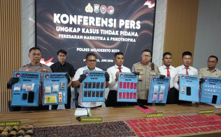 Polres Mojokerto Kota Ungkap Peredaran Zat Berbahaya dalam Cartridge Vape