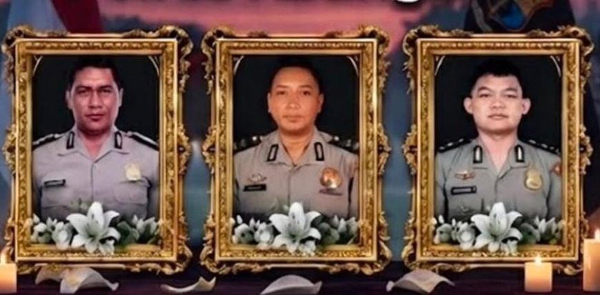 Polri Berikan Kenaikan Pangkat Luar Biasa kepada Tiga Personel Gugur Anumerta